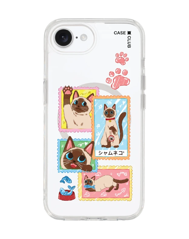 เคสใส iphone 16e magsafe แสตมป์แมววิเชียรมาศ