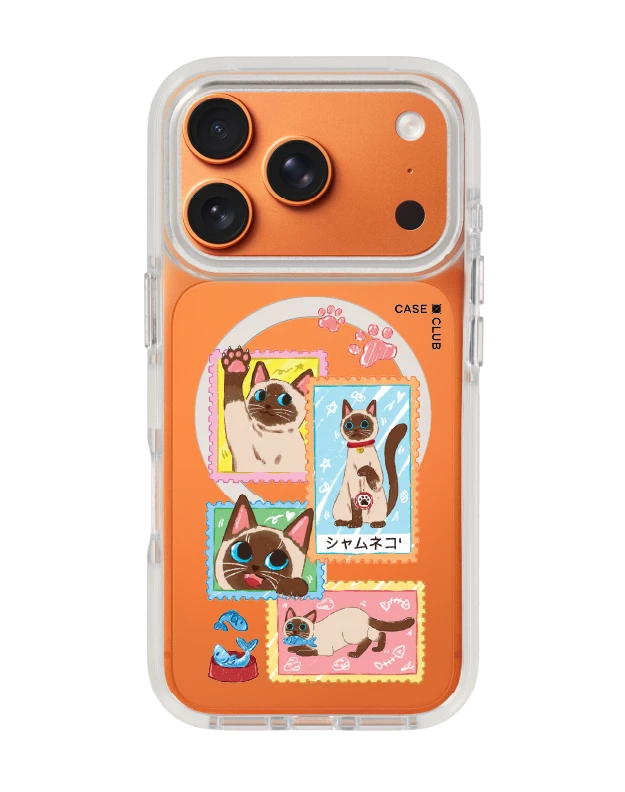 เคสใส iphone 17 pro magsafe สีขาว แสตมป์แมววิเชียรมาศ