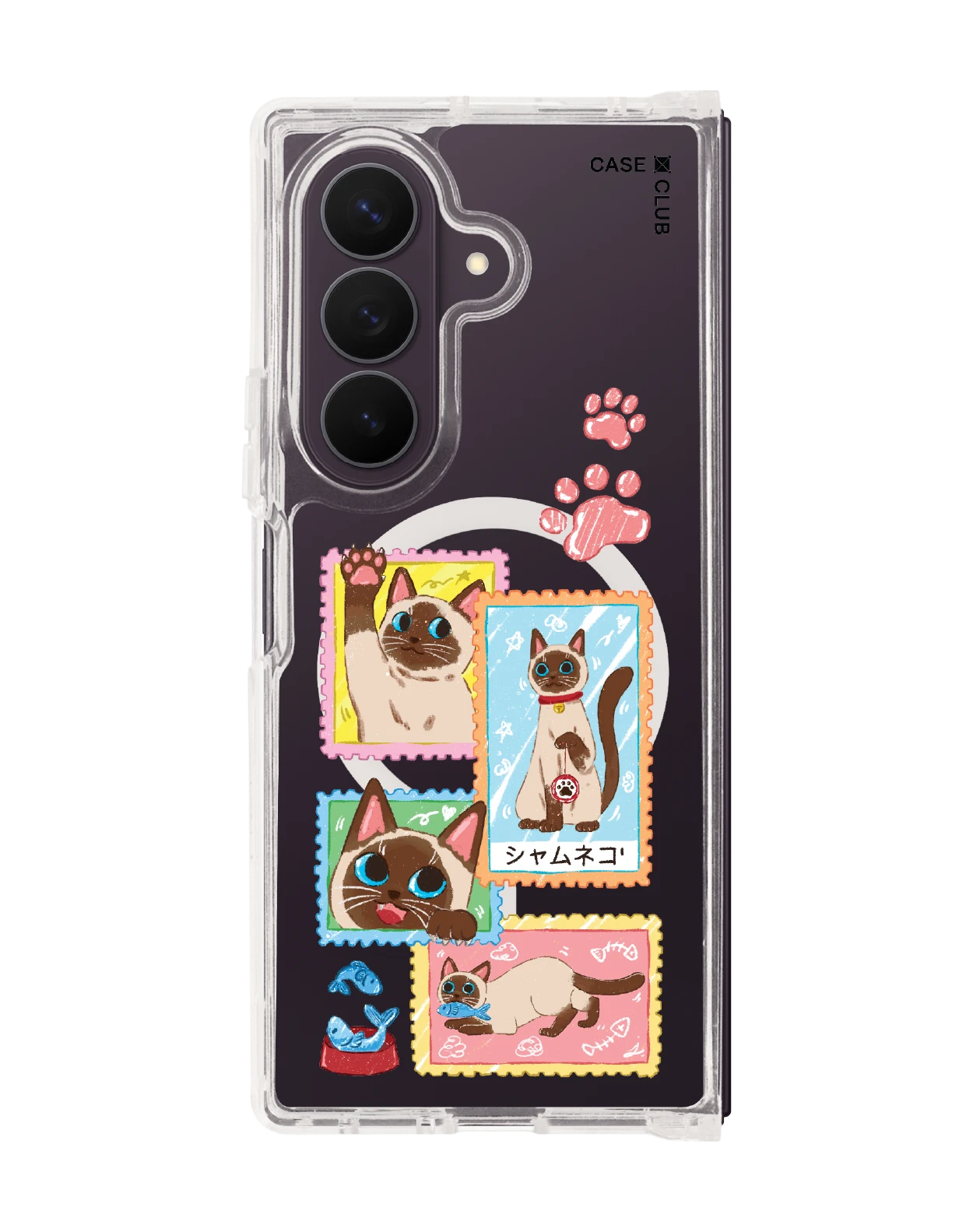 เคสใส samsung galaxy z fold 8 ultra magsafe แสตมป์แมววิเชียรมาศ