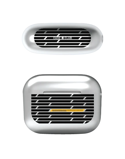 airpods pro 3 silver case signal grid