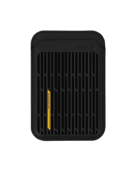 กระเป๋าใส่บัตร magsafe ดำ กริดเสาสัญญาณ