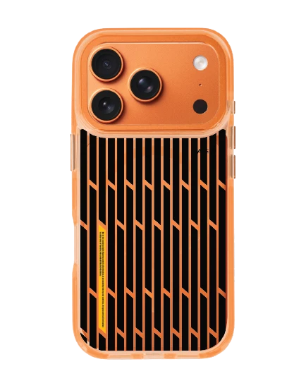 เคสใสสีส้ม iphone 17 pro magsafe กริดเสาสัญญาณ