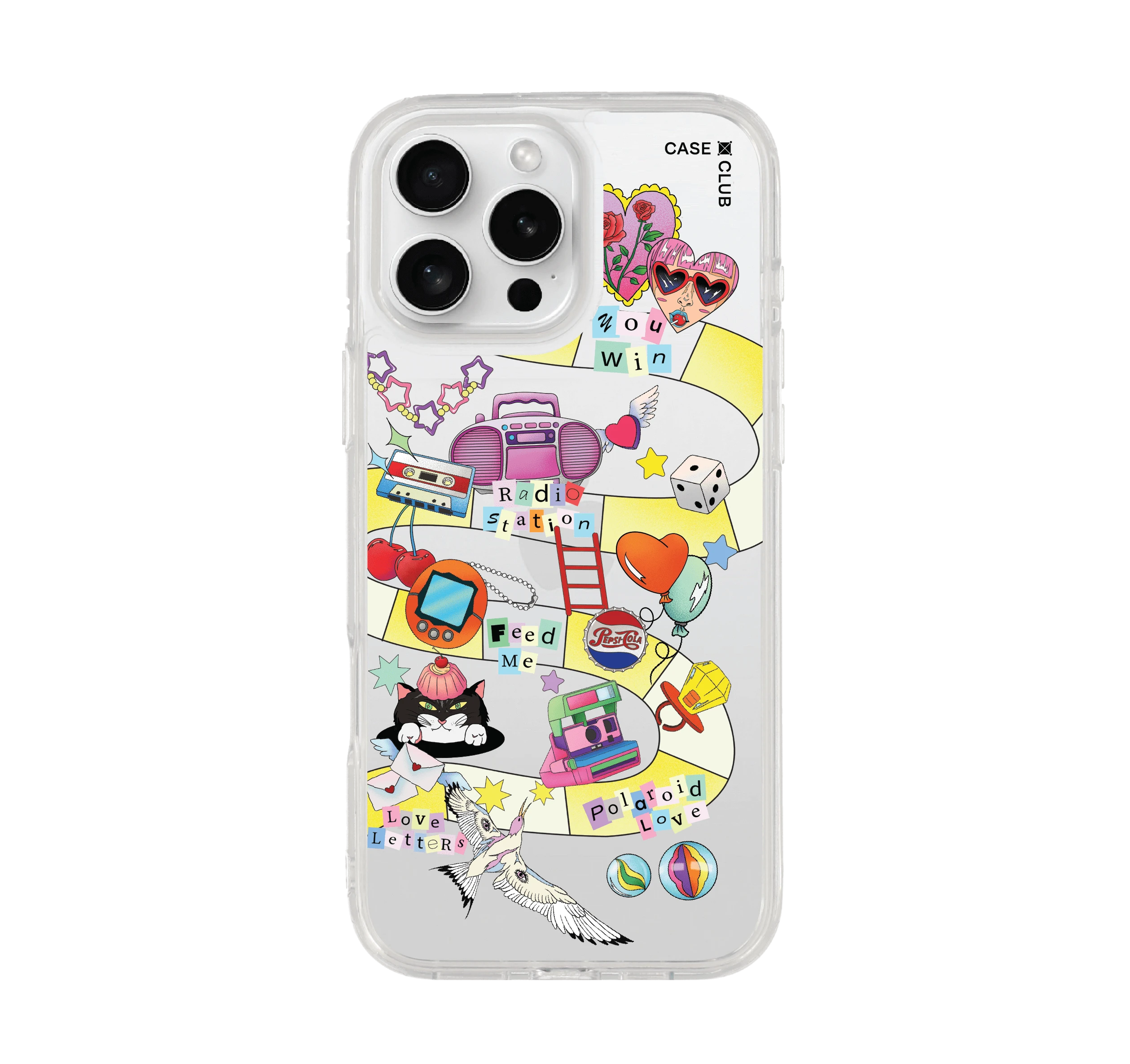 iphone 16 pro max clear case snake & ladder by bomfha