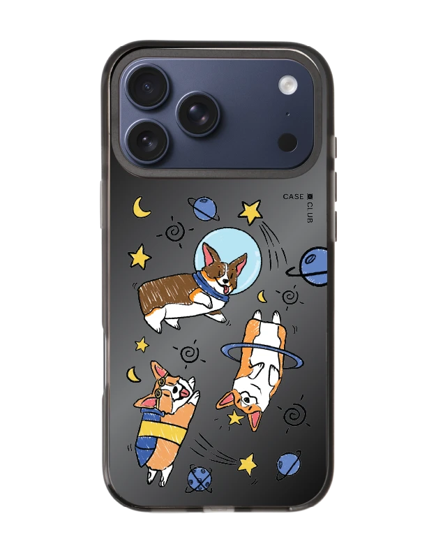 iphone 17 pro max black mirror magsafe space corgi