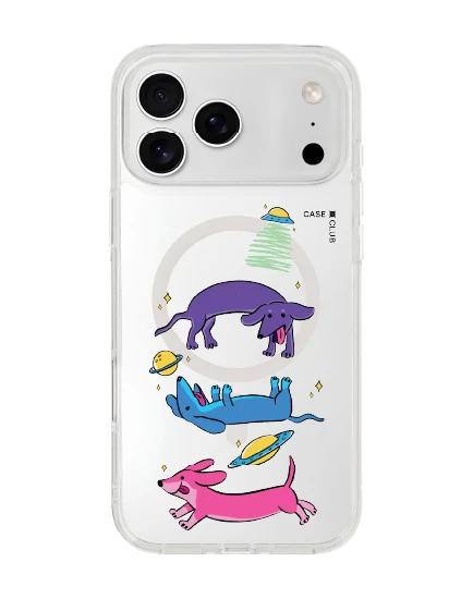เคสใส iphone 17 pro max magsafe หมาดัชชุนด์ท่องอวกาศ