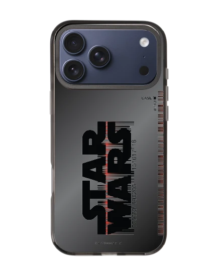 iphone 17 pro max black mirror magsafe star wars barcode logo