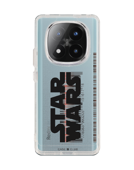 redmi note 14 pro plus clear case star wars barcode logo