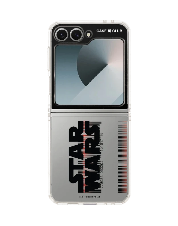 เคสใส samsung galaxy z flip 6 star wars โลโก้บาร์โค้ด