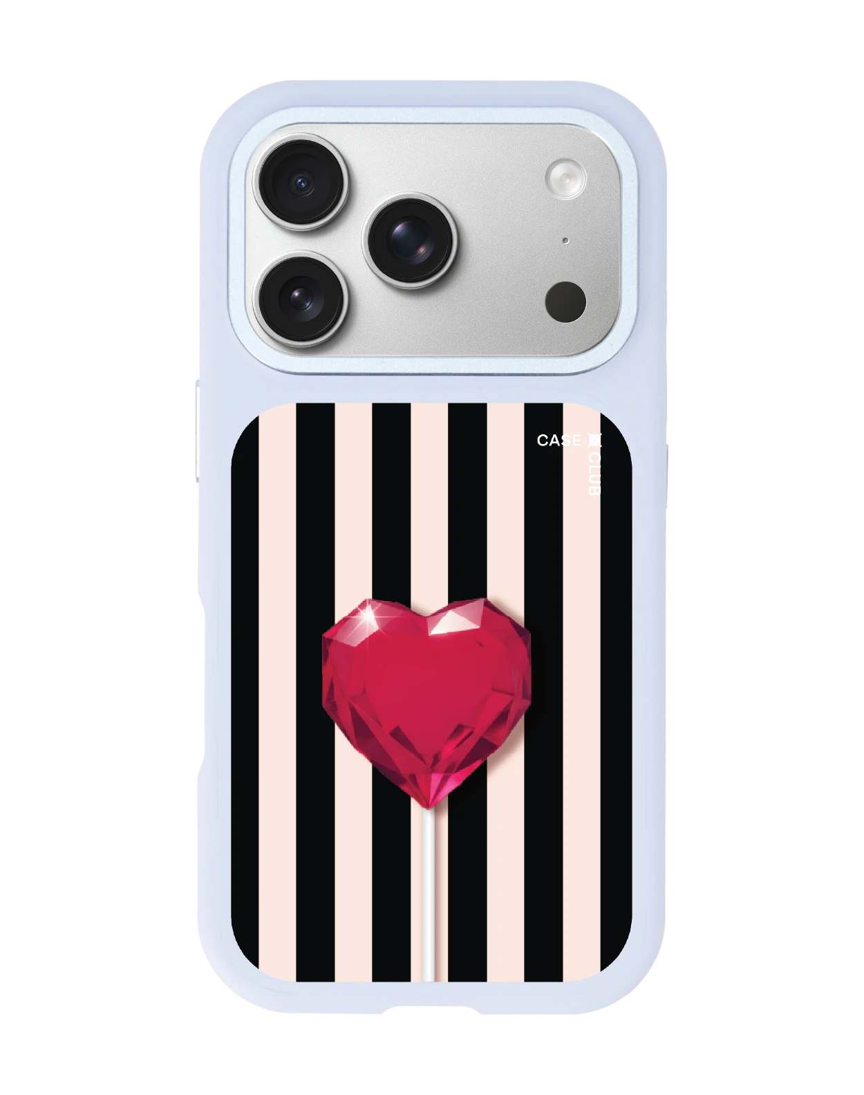 เคสเปลี่ยนฝาหลัง iphone 18 pro magsafe สีฟ้า หัวใจลายทาง