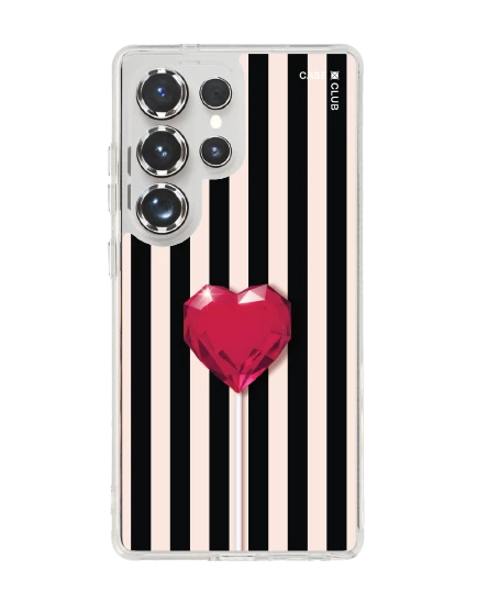 samsung galaxy s25 ultra clear magsafe striped heartbeat