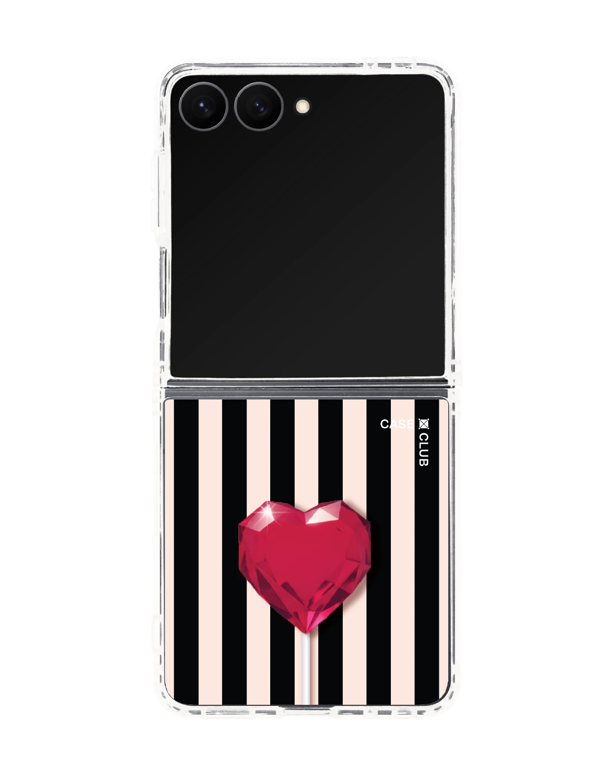 เคสใส samsung galaxy z flip 8 magsafe หัวใจลายทาง