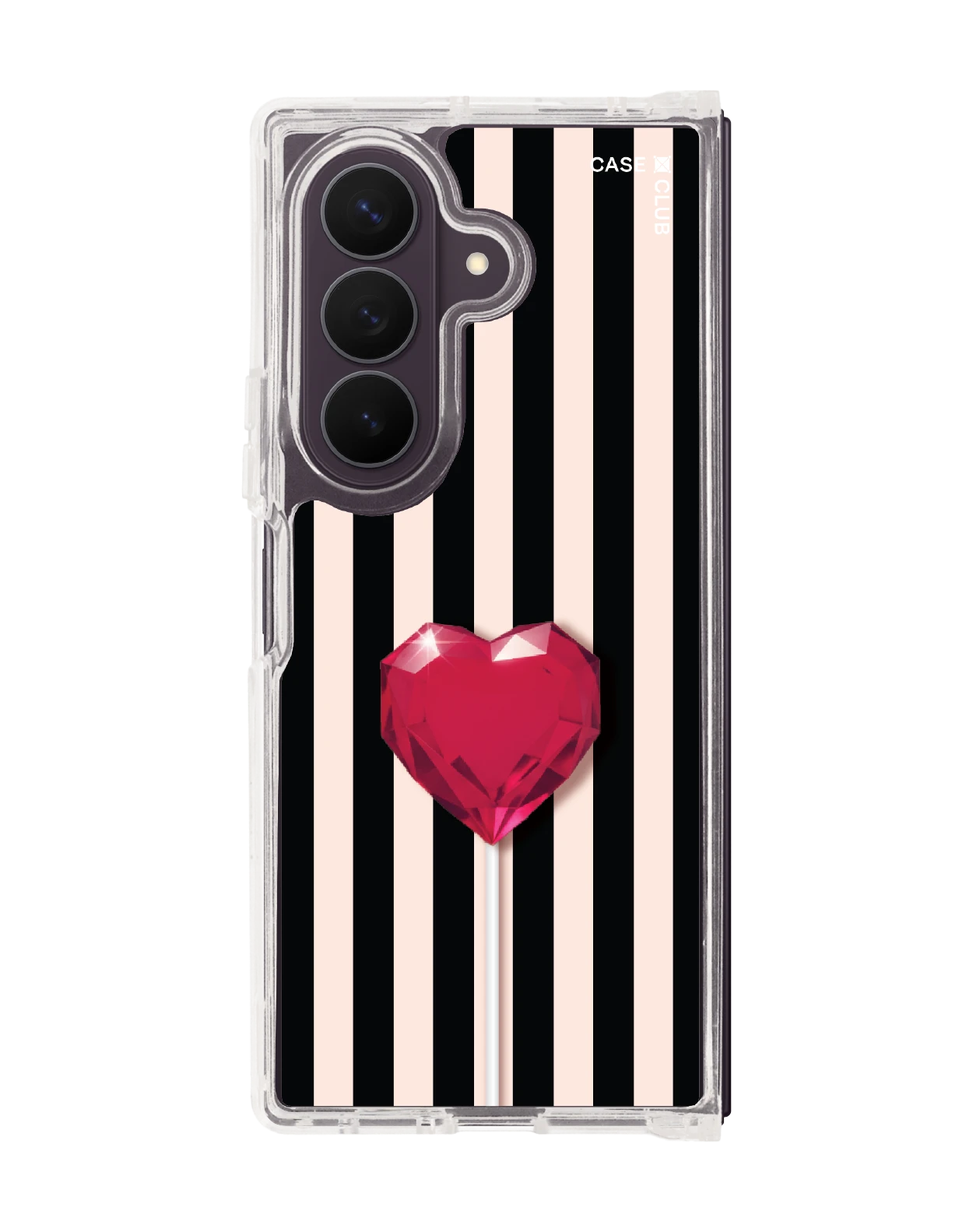 เคสใส samsung galaxy z fold 8 ultra magsafe หัวใจลายทาง