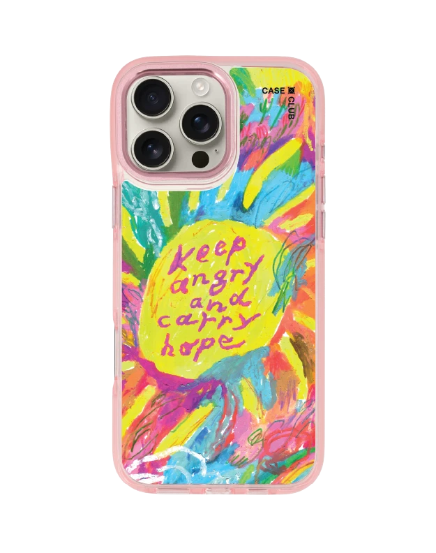 iphone 16 pro max clear pink magsafe sun signature by juli baker