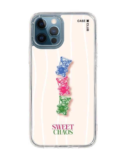 iphone 12/12 pro clear case sweet chaos bear