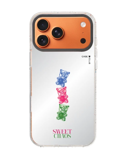 เคสกระจกใส iphone 17 pro max mirror magsafe เยลลี่หมีตัวป่วน