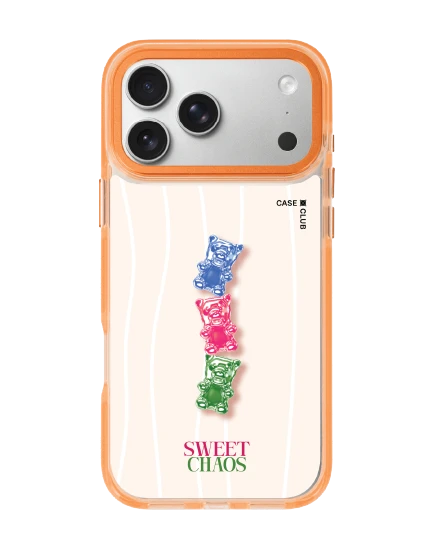 iphone 17 pro max clear orange magsafe sweet chaos bear