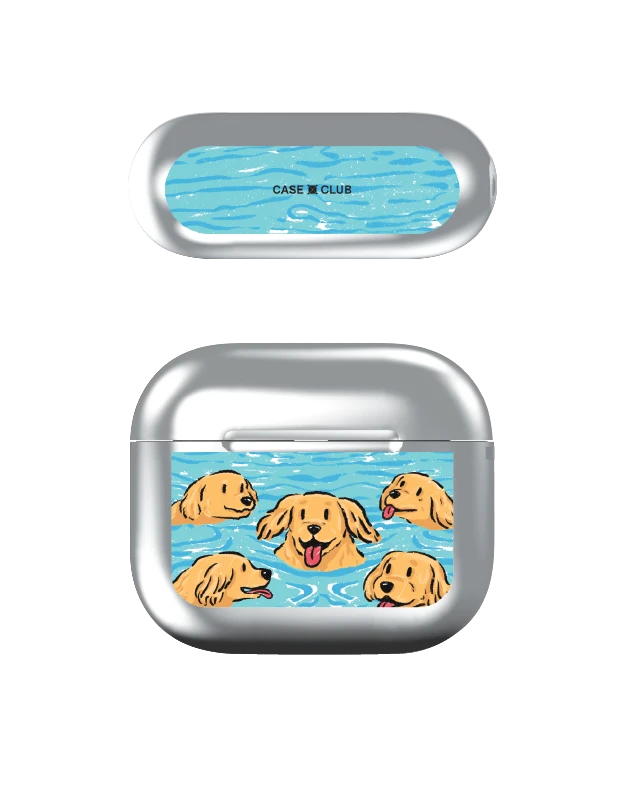 swimming golden retriever