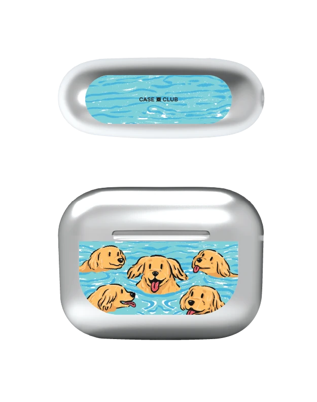 swimming golden retriever