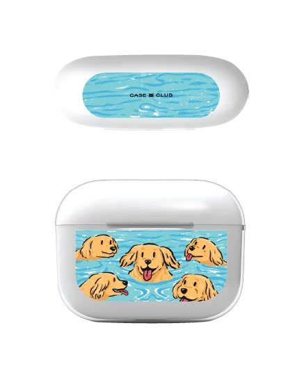 swimming golden retriever