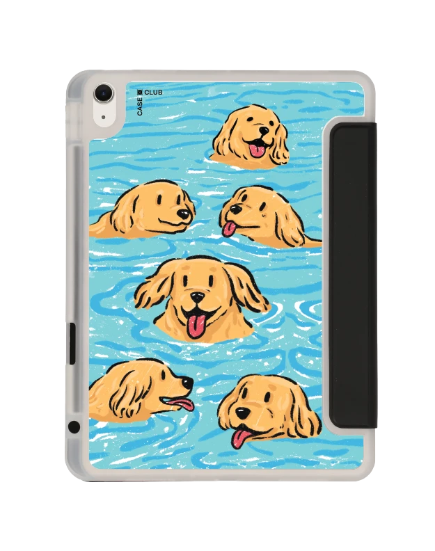 เคสใส ipad air4/5/6/7 11" 2025 (m2/m3) สีดำ โกลเด้นน้อยว่ายน้ำ