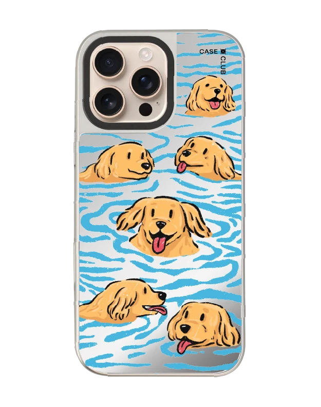 เคสกระจก iphone 16 pro max magsafe โกลเด้นน้อยว่ายน้ำ