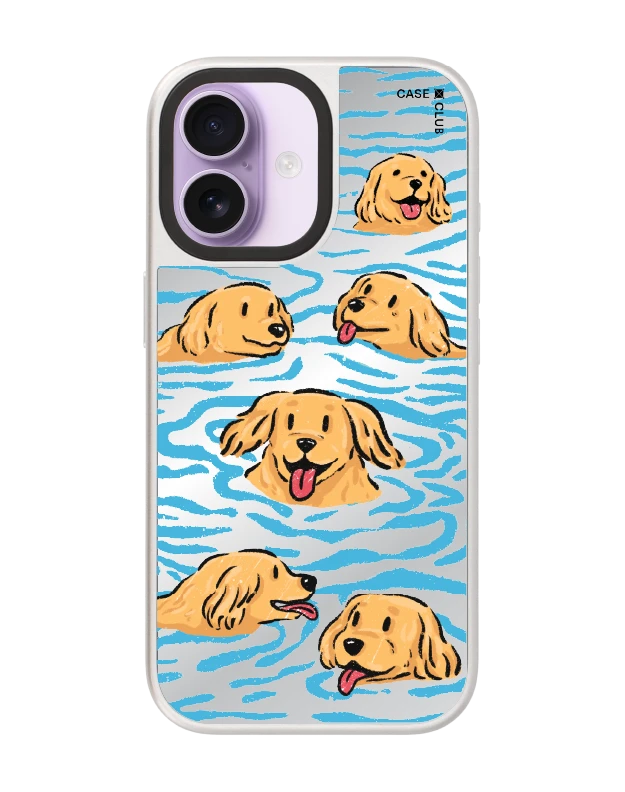 เคสกระจก iphone 17 magsafe โกลเด้นน้อยว่ายน้ำ