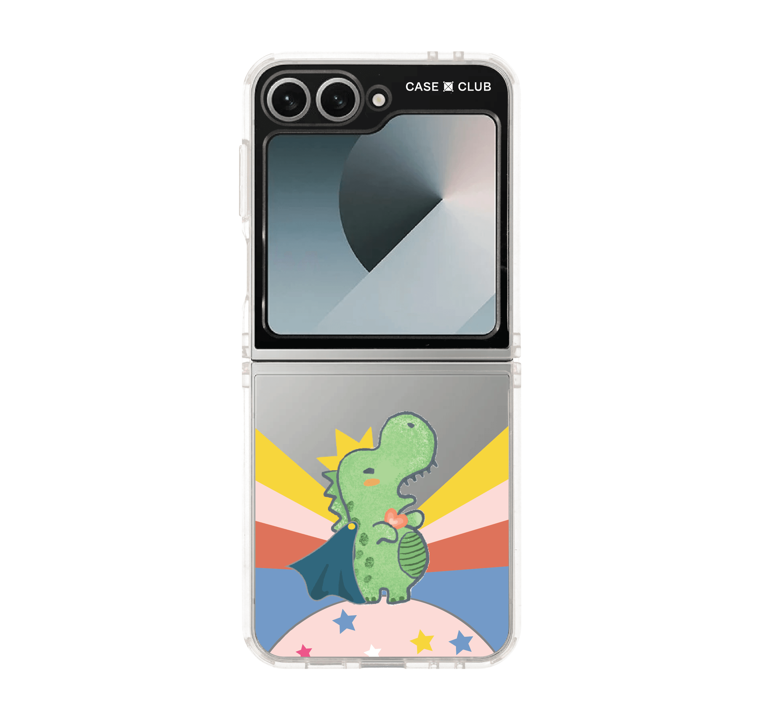 samsung galaxy z flip 6 clear case t-rex world