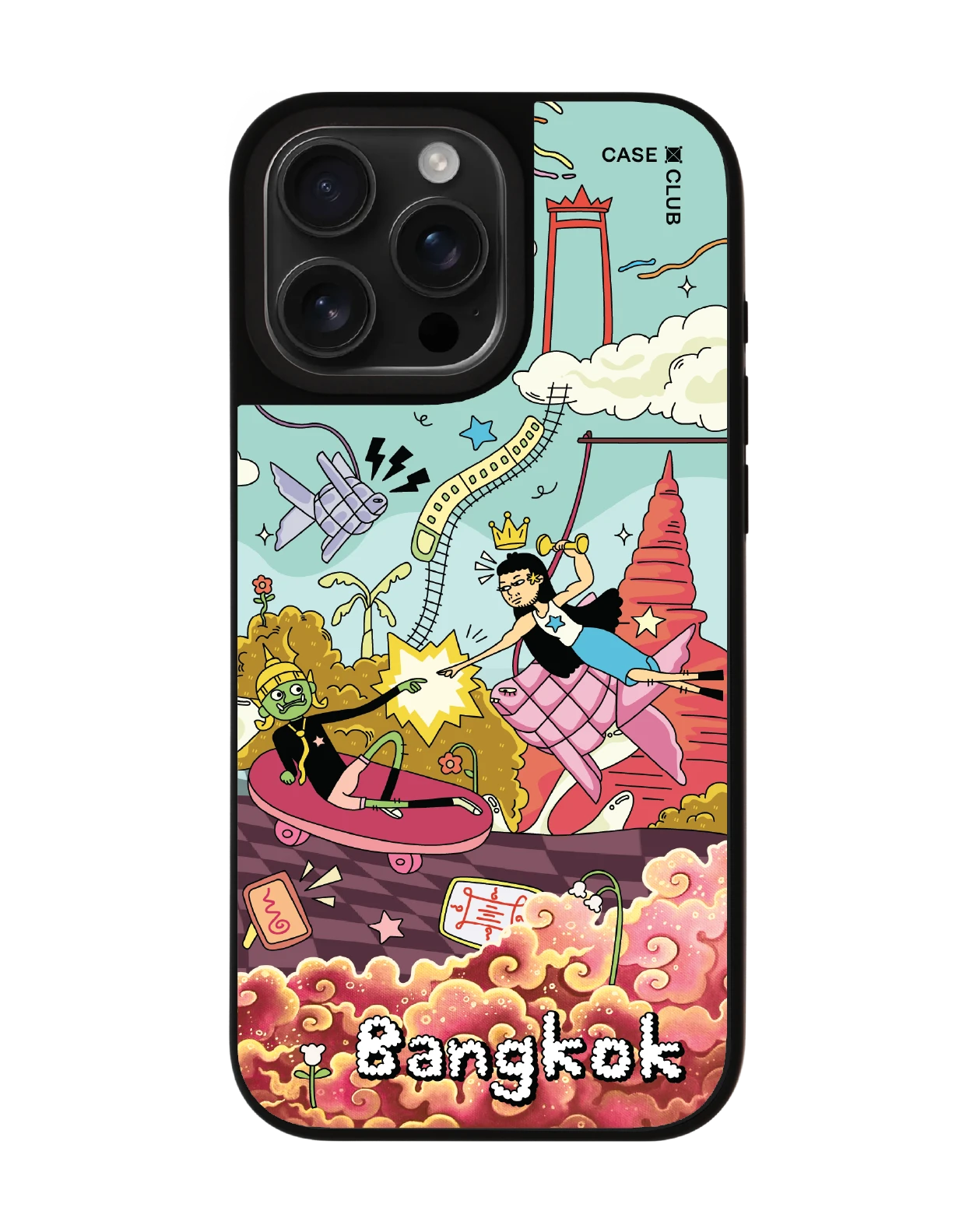เคสกระจกดำด้าน iphone 16 pro max magsafe เสน่ห์ไทยแลนด์