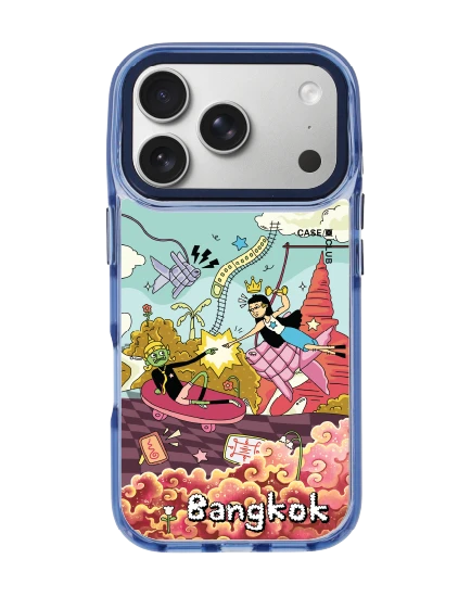 เคสใส iphone 17 pro magsafe สีฟ้า กลิ่นอายกรุงเทพฯ เสน่ห์ไทยแลนด์