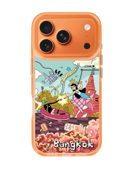 เคสใสสีส้ม iphone 17 pro magsafe กลิ่นอายกรุงเทพฯ เสน่ห์ไทยแลนด์