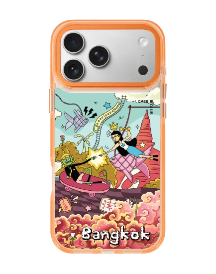 เคสใสสีส้ม iphone 17 pro max magsafe กลิ่นอายกรุงเทพฯ เสน่ห์ไทยแลนด์