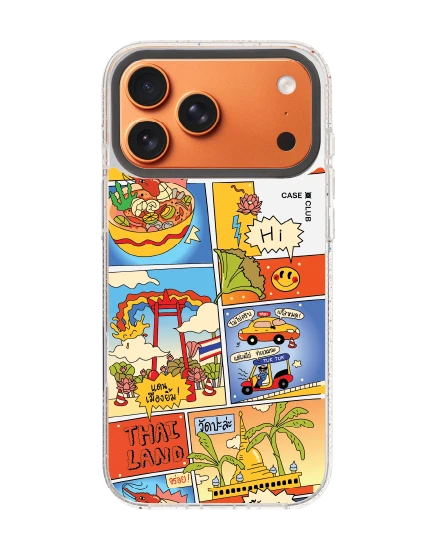 เคสกระจกใส iphone 17 pro max mirror magsafe เที่ยวไทยสไตล์มังงะ