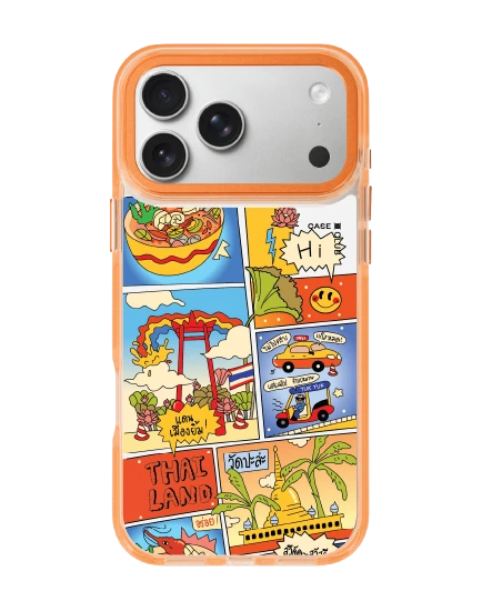 iphone 17 pro max clear orange magsafe thai comic