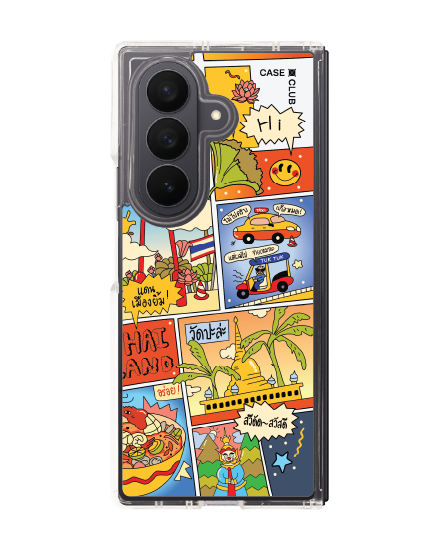 เคสใส samsung galaxy z fold 7 magsafe เที่ยวไทยสไตล์มังงะ