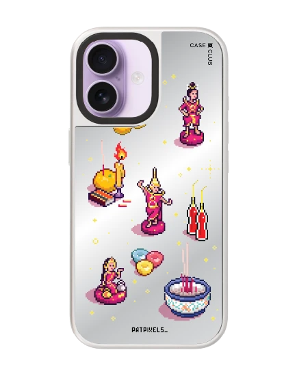 เคสกระจก iphone 17 magsafe ศิลปะวิถีไทยพิกเซลอาร์ต