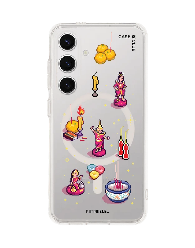 เคสใส samsung s24 magsafe ศิลปะวิถีไทยพิกเซลอาร์ต