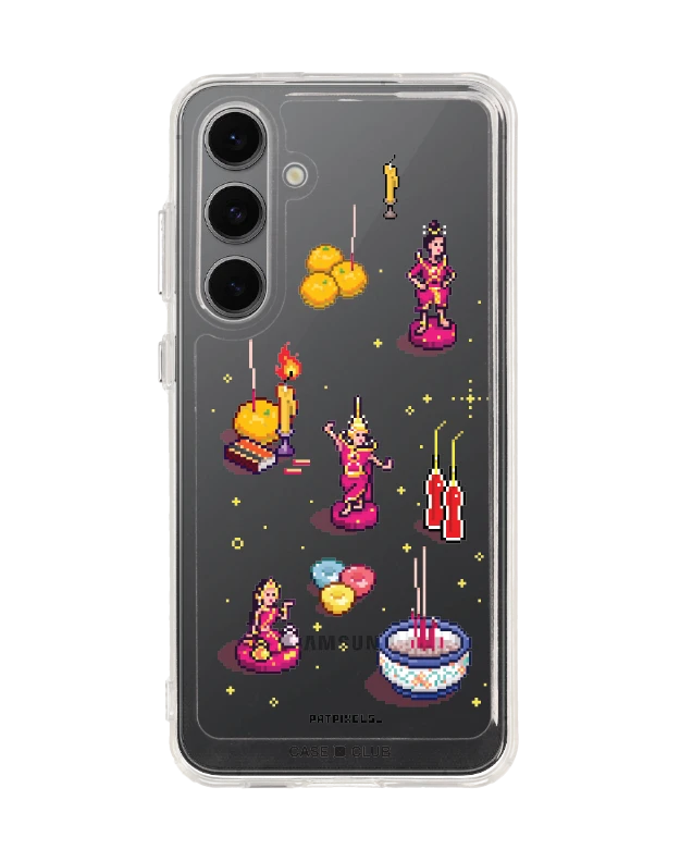 เคสใส samsung s24 fe ศิลปะวิถีไทยพิกเซลอาร์ต