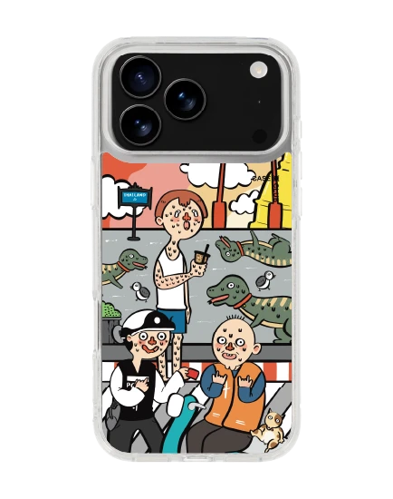 เคสใส iphone 17 pro max magsafe ศิลปะล้อเลียนเมืองไทย