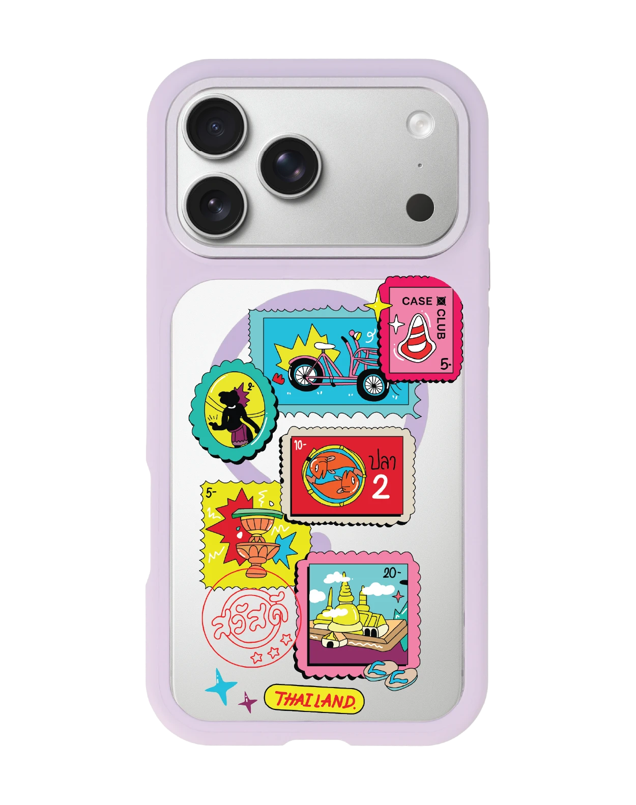 เคสเปลี่ยนฝาหลัง iphone 18 pro max magsafe สีม่วง แสตมป์ไทยแบบดั้งเดิม
