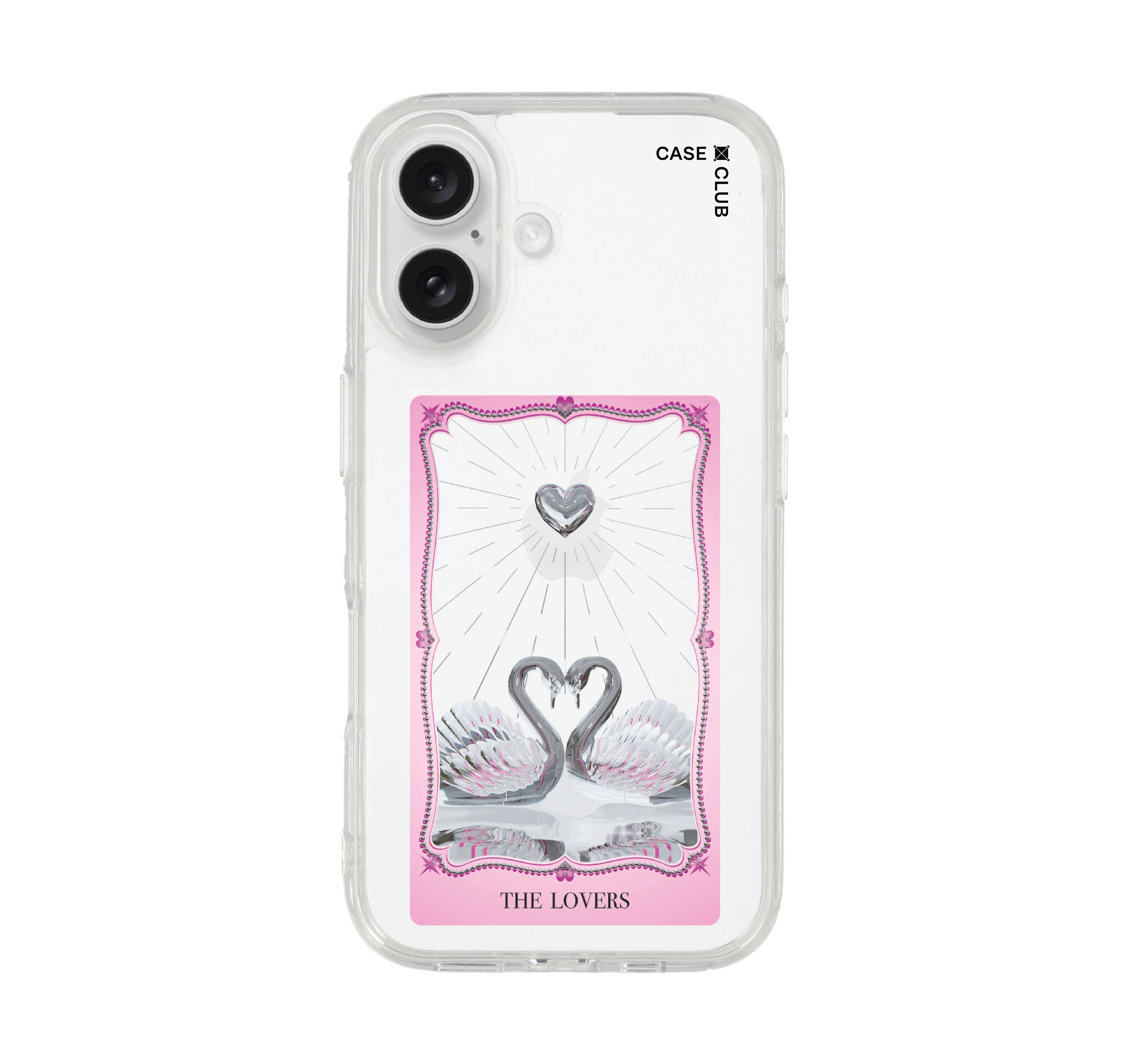 เคสใส iphone 16 คู่รักหงส์ขาว