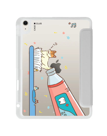 ipad air4/5/6/7 11" 2025 (m2/m3) clear grey toothpaste fox