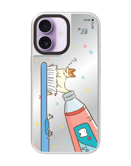 เคสกระจก iphone 17 magsafe จิ้งจอกยาสีฟันสุดเฟี้ยว