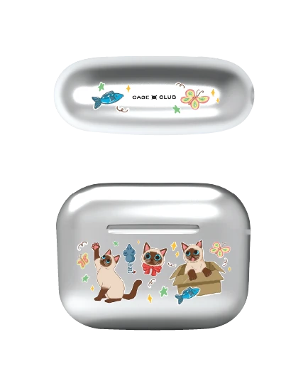 เคสสีเงิน airpods pro 3 3 แมวป่วน