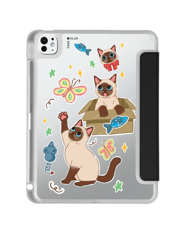 เคสใส ipad pro 11 สีดำ 3 แมวป่วน