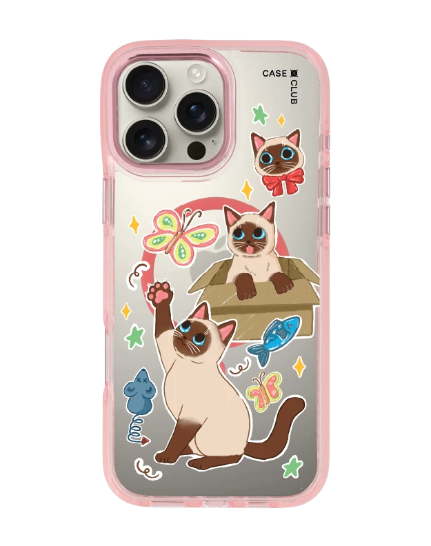 iphone 16 pro max clear pink magsafe 3 แมวป่วน
