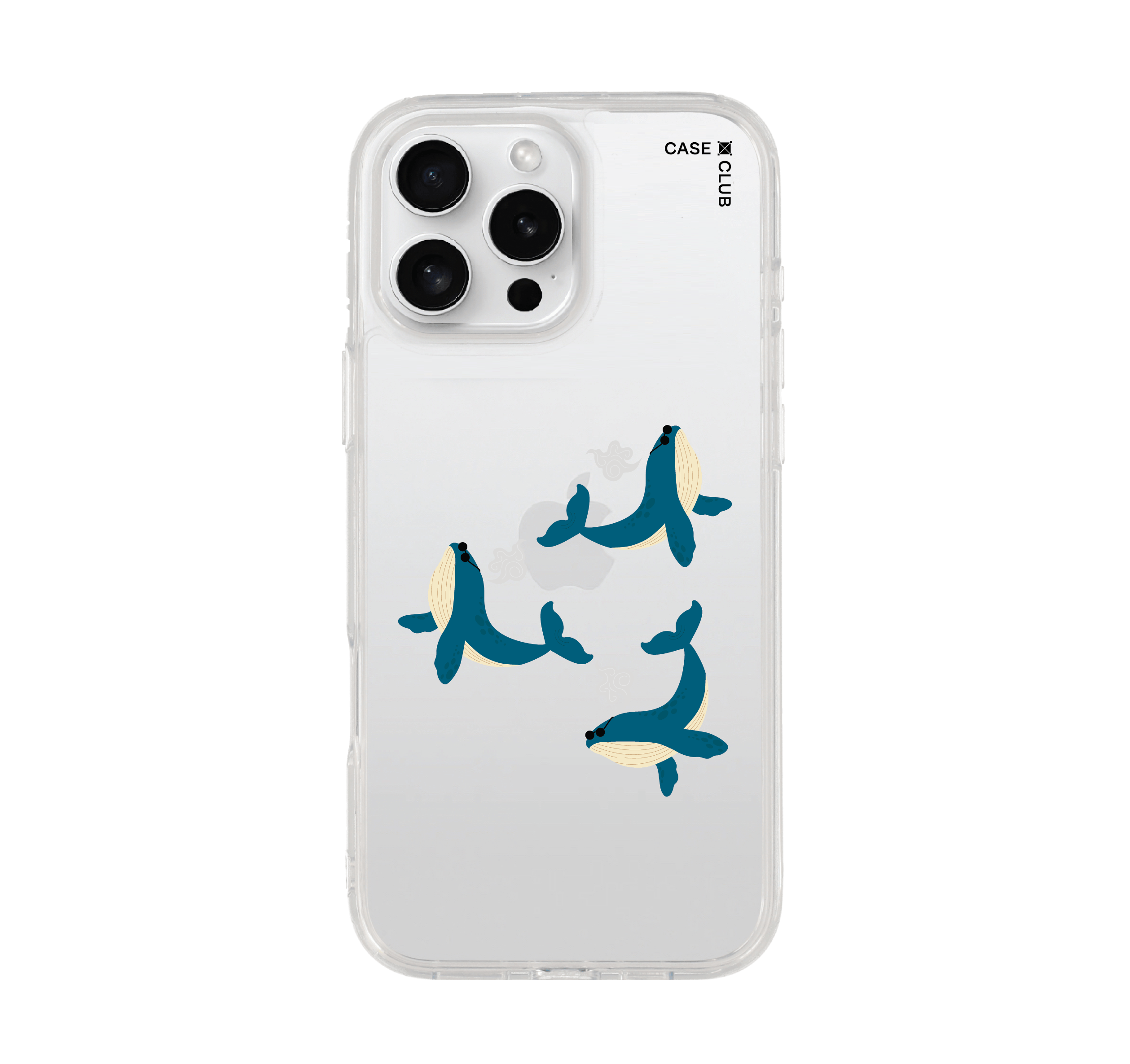 iphone 16 pro max clear case trio whale