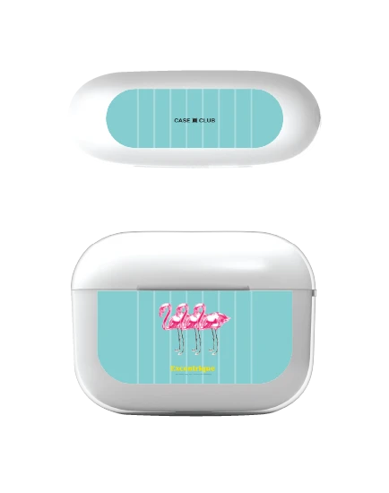 airpods pro 3 clear case triple flamingo