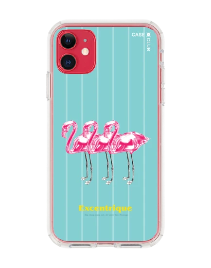 iphone 11 clear case triple flamingo