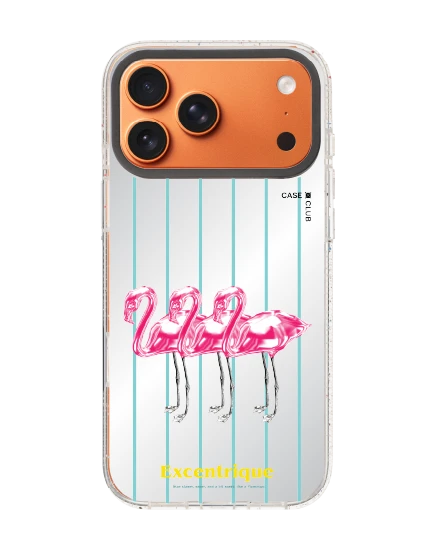 เคสกระจกใส iphone 17 pro max mirror magsafe ฟลามิงโกสามตัวเมทัลลิก