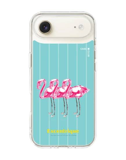 เคสใส iphone air magsafe ฟลามิงโกสามตัวเมทัลลิก